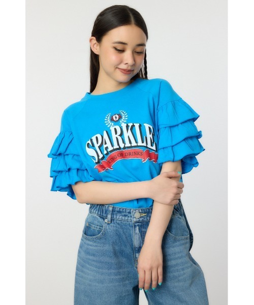 RODEO CROWNS WIDE BOWL（ロデオクラウンズワイドボウル）の「SPARKLE フリルトップス（Tシャツ/カットソー・レディース・オフホワイト/ライトブラック/ブルー・FREE）」の22枚目の写真