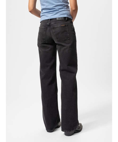 Nudie Jeans(ヌーディージーンズ)の「Nudie Jeans/ヌーディージーンズ Wide Heidi / ローウエストワイドレッグジーンズ / Slow Black / レングス28(デニムパンツ・レディース・ブラック・24inch/28inch/27inch/26inch/25inch)」の11枚目の写真