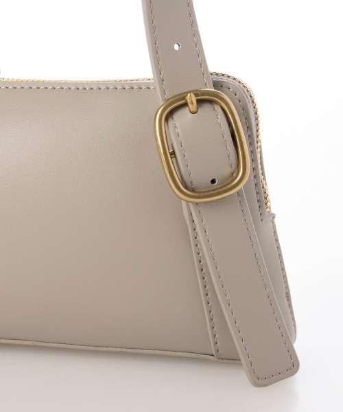 cache cache(カシュ カシュ)の「カシュカシュ cachecache / アシンメトリーバックルショルダー(ショルダーバッグ・レディース・ブラック/ライトグレー/ベージュ・FREE)」の16枚目の写真