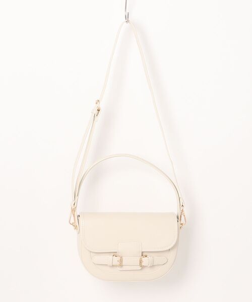 EDIT COLOGNE（エディットコロン）の「フロントベルトミニショルダーバッグ（ショルダーバッグ・レディース・ブラック/ホワイト系その他・ﾌﾘ-）」の2枚目の写真