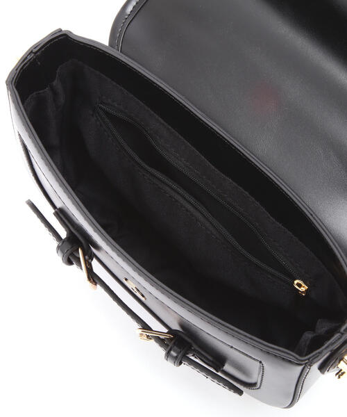 EDIT COLOGNE（エディットコロン）の「フロントベルトミニショルダーバッグ（ショルダーバッグ・レディース・ブラック/ホワイト系その他・ﾌﾘ-）」の4枚目の写真