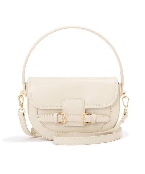 EDIT COLOGNE（エディットコロン）の「フロントベルトミニショルダーバッグ（ショルダーバッグ・レディース・ブラック/ホワイト系その他・ﾌﾘ-）」の3枚目の写真