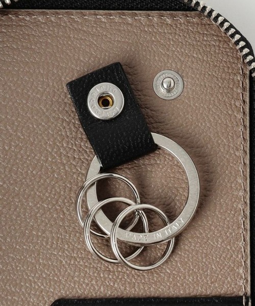 L'arcobaleno（ラルコバレーノ）の「L'arcobaleno/ラルコバレーノ  スマートWキーケース（キーケース/キーアクセサリー・メンズ・ブラック/ベージュ/ネイビー/ブラウン/ホワイト・ONE SIZE）」の9枚目の写真