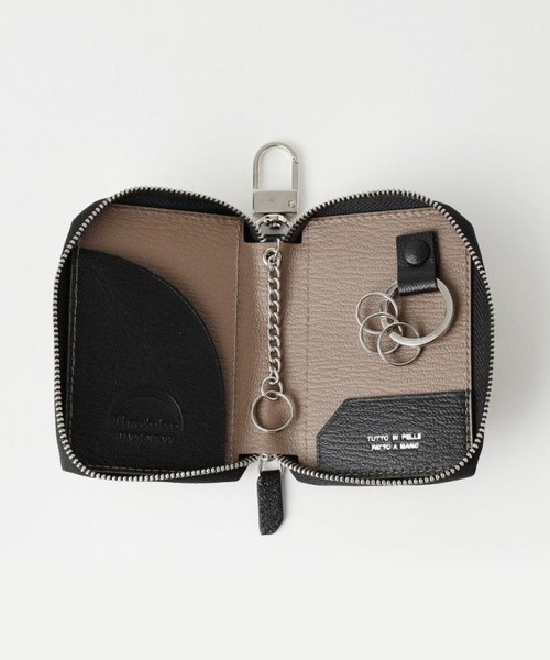 L'arcobaleno（ラルコバレーノ）の「L'arcobaleno/ラルコバレーノ  スマートWキーケース（キーケース/キーアクセサリー・メンズ・ブラック/ベージュ/ネイビー/ブラウン/ホワイト・ONE SIZE）」の8枚目の写真