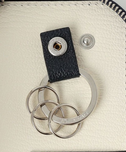 L'arcobaleno（ラルコバレーノ）の「L'arcobaleno/ラルコバレーノ  スマートWキーケース（キーケース/キーアクセサリー・メンズ・ブラック/ベージュ/ネイビー/ブラウン/ホワイト・ONE SIZE）」の21枚目の写真