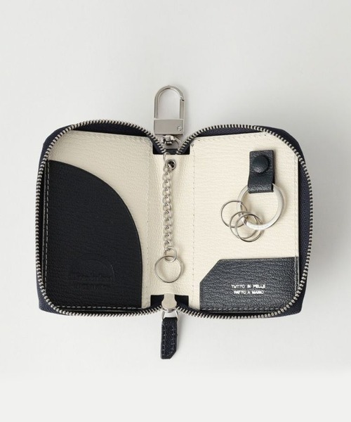 L'arcobaleno（ラルコバレーノ）の「L'arcobaleno/ラルコバレーノ  スマートWキーケース（キーケース/キーアクセサリー・メンズ・ブラック/ベージュ/ネイビー/ブラウン/ホワイト・ONE SIZE）」の20枚目の写真