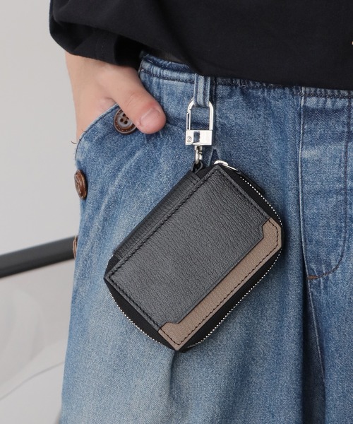 L'arcobaleno（ラルコバレーノ）の「L'arcobaleno/ラルコバレーノ  スマートWキーケース（キーケース/キーアクセサリー・メンズ・ブラック/ベージュ/ネイビー/ブラウン/ホワイト・ONE SIZE）」の10枚目の写真