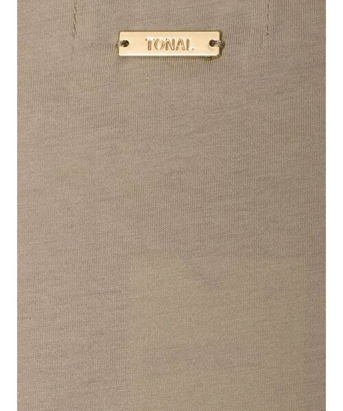 TONAL（トーナル）の「ペプラムフレアデザインTシャツ（Tシャツ/カットソー・レディース・ブラック/オフホワイト/ベージュ・MEDIUM）」の15枚目の写真