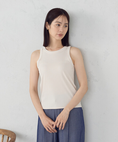 COMME CA ISM（コムサイズム）の「アメリカンスリーブ タンクトップ（タンクトップ・レディース・アイボリー/ブラック/カーキ/チャコール・MEDIUM/LARGE）」の9枚目の写真