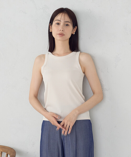 COMME CA ISM（コムサイズム）の「アメリカンスリーブ タンクトップ（タンクトップ・レディース・アイボリー/ブラック/カーキ/チャコール・MEDIUM/LARGE）」の10枚目の写真