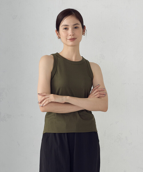 COMME CA ISM（コムサイズム）の「アメリカンスリーブ タンクトップ（タンクトップ・レディース・アイボリー/ブラック/カーキ/チャコール・MEDIUM/LARGE）」の22枚目の写真