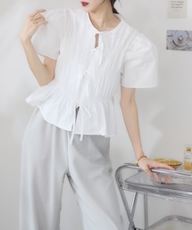 RU.TI.LE（ルチル）の「【RU.TI.LE】シャーリングリボンショートブラウス（シャツ/ブラウス）」