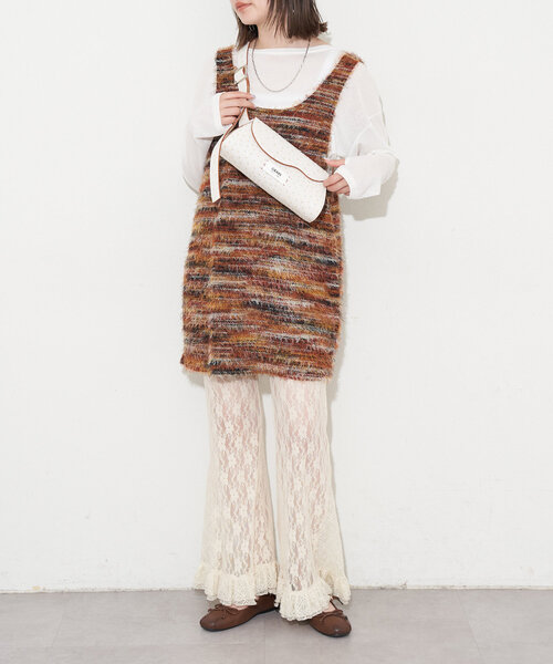 GRAIN(グレイン)の「【GRAIN/グレイン】オーストリッチ変形フラップショルダーバッグ(ショルダーバッグ・レディース・グレー/アイボリー/ブルー・FREE)」の7枚目の写真