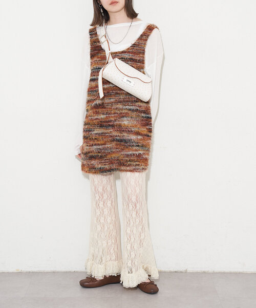 GRAIN(グレイン)の「【GRAIN/グレイン】オーストリッチ変形フラップショルダーバッグ(ショルダーバッグ・レディース・グレー/アイボリー/ブルー・FREE)」の8枚目の写真