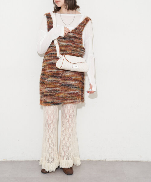 GRAIN(グレイン)の「【GRAIN/グレイン】オーストリッチ変形フラップショルダーバッグ(ショルダーバッグ・レディース・グレー/アイボリー/ブルー・FREE)」の9枚目の写真