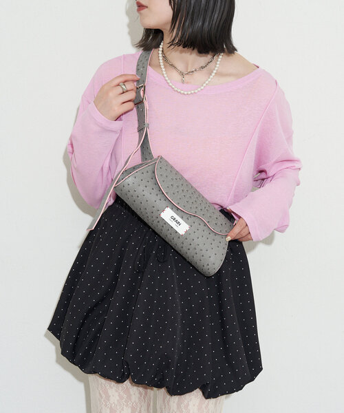 GRAIN(グレイン)の「【GRAIN/グレイン】オーストリッチ変形フラップショルダーバッグ(ショルダーバッグ・レディース・グレー/アイボリー/ブルー・FREE)」の21枚目の写真