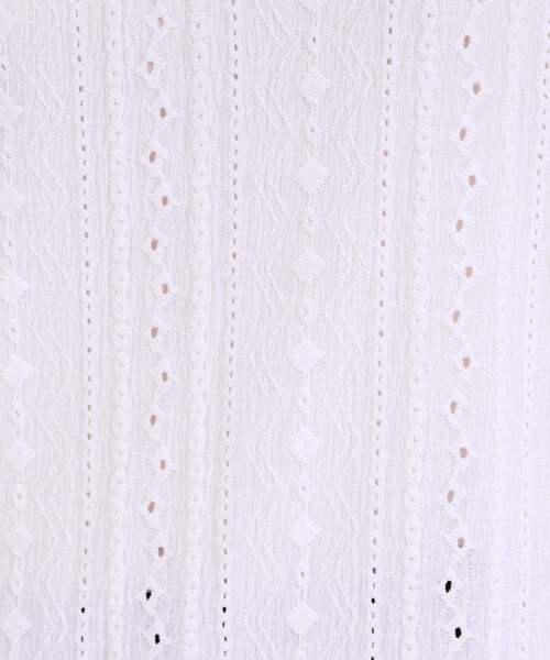 DRESKIP（ドレスキップ）の「【S-LL/二の腕カバー】大人フェミニンな印象に ジャカードレーストップス（Tシャツ/カットソー・レディース・ブラック/イエロー系その他/オフホワイト/ナチュラル/ブルー・01/02/03/04）」の13枚目の写真