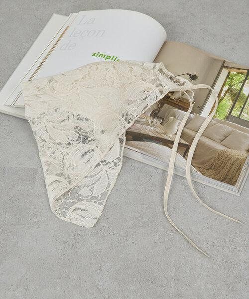 GALLARDAGALANTE（ガリャルダガランテ）の「レーススカーフ（バンダナ/スカーフ・レディース・ブラック/アイボリー・FREE）」の2枚目の写真