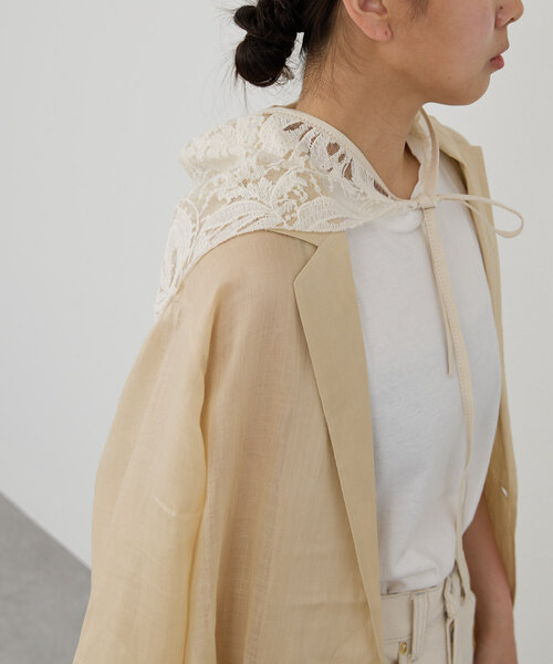 GALLARDAGALANTE（ガリャルダガランテ）の「レーススカーフ（バンダナ/スカーフ・レディース・ブラック/アイボリー・FREE）」の4枚目の写真