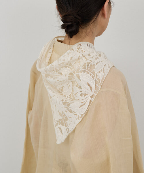 GALLARDAGALANTE（ガリャルダガランテ）の「レーススカーフ（バンダナ/スカーフ・レディース・ブラック/アイボリー・FREE）」の5枚目の写真