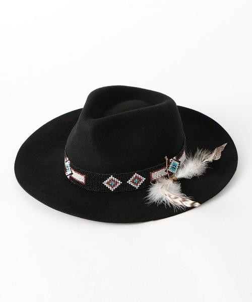 Another Edition（アナザーエディション）の「ビーズフェルト中折れハット2/AE Beads FT ナカオレHATⅡ◆（ハット・レディース・ブラック/ベージュ・フリー）」の2枚目の写真