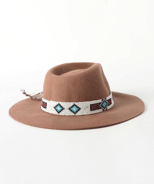 Another Edition（アナザーエディション）の「ビーズフェルト中折れハット2/AE Beads FT ナカオレHATⅡ◆（ハット・レディース・ブラック/ベージュ・フリー）」の4枚目の写真