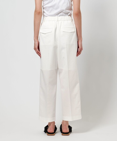 UNITED ARROWS テーパードパンツ　オフホワイト　34 美品 セール】エアリー タック テーパードパンツ WHITE（その他パンツ