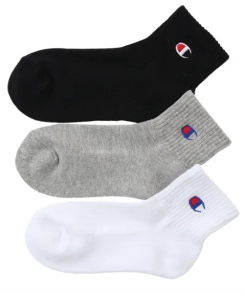 Champion(チャンピオン)の「Champion/チャンピオン SHORT LENGTH SOCKS 3P(ソックス/靴下・キッズ・その他/その他4・FREE)」の1枚目の写真