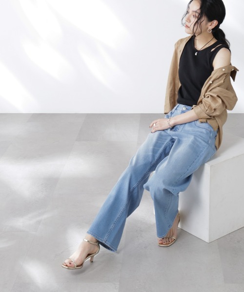 Healthy denim（ヘルシーデニム）の「Healthy DENIM/別注 Pink Pepper Midrise ワイドデニム（デニムパンツ・レディース・ブルー/ライトブルー・22/23/24/25）」の9枚目の写真