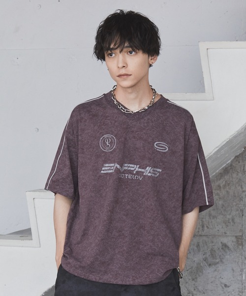 Spielio(シュピーリオ)の「【Spielio】 Vintage like Vneck game T-shirt/ ヴィンテージライクVネックゲームTシャツ(Tシャツ/カットソー・メンズ・バーガンディー/ホワイト/ブラック・M/L)」の22枚目の写真