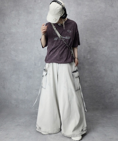 Spielio(シュピーリオ)の「【Spielio】 Vintage like Vneck game T-shirt/ ヴィンテージライクVネックゲームTシャツ(Tシャツ/カットソー・メンズ・バーガンディー/ホワイト/ブラック・M/L)」の5枚目の写真