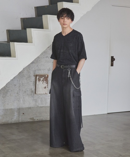 Spielio(シュピーリオ)の「【Spielio】 Vintage like Vneck game T-shirt/ ヴィンテージライクVネックゲームTシャツ(Tシャツ/カットソー・メンズ・バーガンディー/ホワイト/ブラック・M/L)」の10枚目の写真