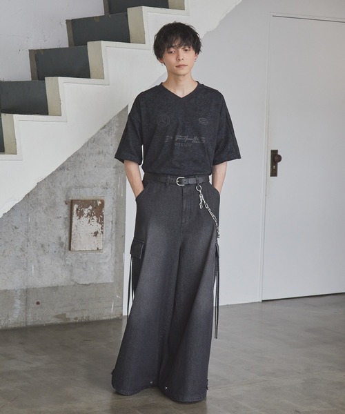 Spielio(シュピーリオ)の「【Spielio】 Vintage like Vneck game T-shirt/ ヴィンテージライクVネックゲームTシャツ(Tシャツ/カットソー・メンズ・バーガンディー/ホワイト/ブラック・M/L)」の11枚目の写真