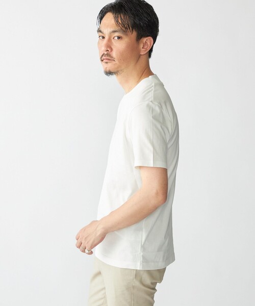 SHIPS(シップス)の「SHIPS: プラチナム フェイス コットン ショートスリーブ Tシャツ(Tシャツ/カットソー・メンズ・ベージュ/ダークグレー/ブラック/ホワイト・MEDIUM/X-LARGE/LARGE)」の5枚目の写真