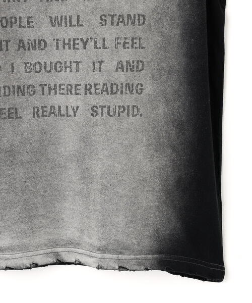 DANKE SCHON（ダンケシェーン）の「DankeSchon/ダンケシェーン/PIGMENT SPRAY NOSLEEVES WORD（Tシャツ/カットソー・メンズ・ブラック・L/M）」の5枚目の写真