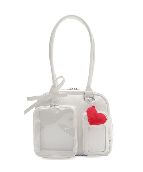 WEGO（ウィゴー）の「WEGO/きらふわぬい痛ボストンバッグ（トートバッグ・レディース・ブラック/サックスブルー/シルバー/ホワイト/ピンク/ライトパープル・FREE）」の2枚目の写真