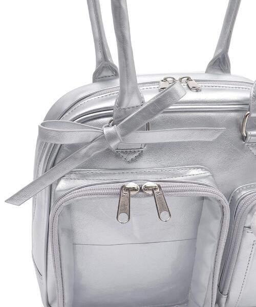 WEGO（ウィゴー）の「WEGO/きらふわぬい痛ボストンバッグ（トートバッグ・レディース・ブラック/サックスブルー/シルバー/ホワイト/ピンク/ライトパープル・FREE）」の14枚目の写真