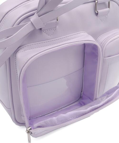 WEGO（ウィゴー）の「WEGO/きらふわぬい痛ボストンバッグ（トートバッグ・レディース・ブラック/サックスブルー/シルバー/ホワイト/ピンク/ライトパープル・FREE）」の18枚目の写真