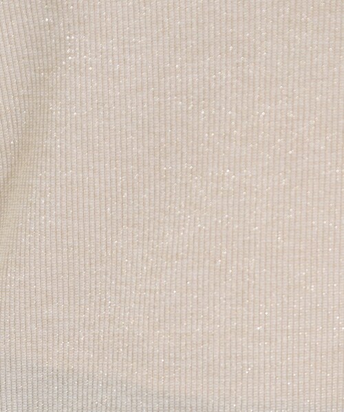 DRESKIP(ドレスキップ)の「【S-LL】大人のラメ感 テレコ半袖トップス(Tシャツ/カットソー・レディース・ゴールド/ライトオレンジ系/ブラック/シルバー・04/03/02/01)」の12枚目の写真