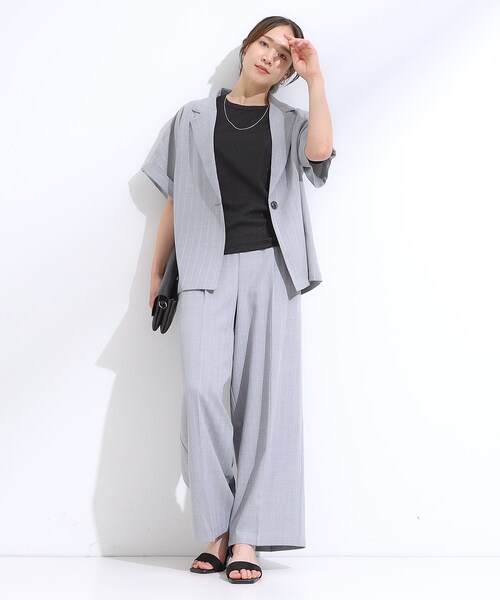 DRESKIP(ドレスキップ)の「【S-LL】大人のラメ感 テレコ半袖トップス(Tシャツ/カットソー・レディース・ゴールド/ライトオレンジ系/ブラック/シルバー・04/03/02/01)」の15枚目の写真