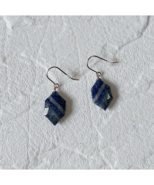 tone(トーン)の「【mastea】14KGF/ラピスラズリヘキサゴンカットピアス(MA)(ピアス(両耳用)・レディース・A・FREE)」の1枚目の写真