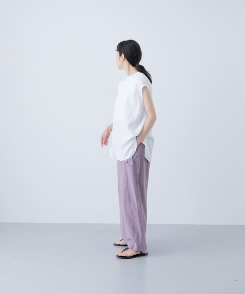 リネンフレンチクルーネック（Tシャツ/カットソー）｜かぐれ