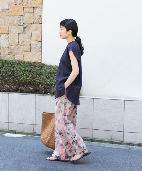 新品タグ付き　かぐれ　リネンフレンチクルーネック　アーバンリサーチドアーズ リネンフレンチクルーネック（Tシャツ/カットソー）｜かぐれ