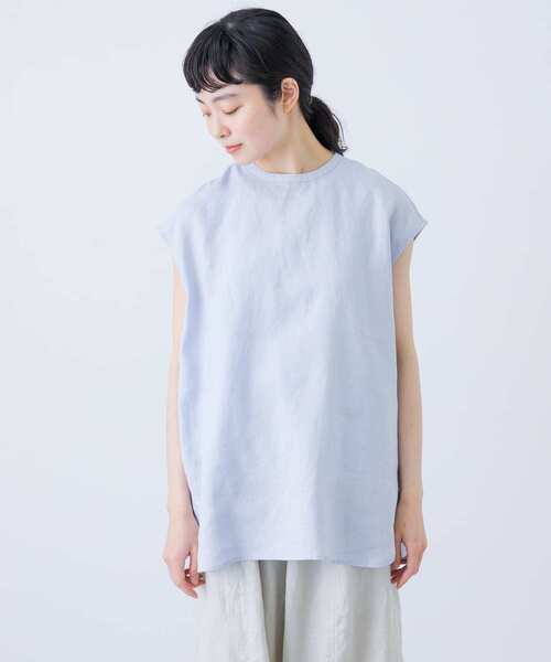 リネンフレンチクルーネック（Tシャツ/カットソー）｜かぐれ