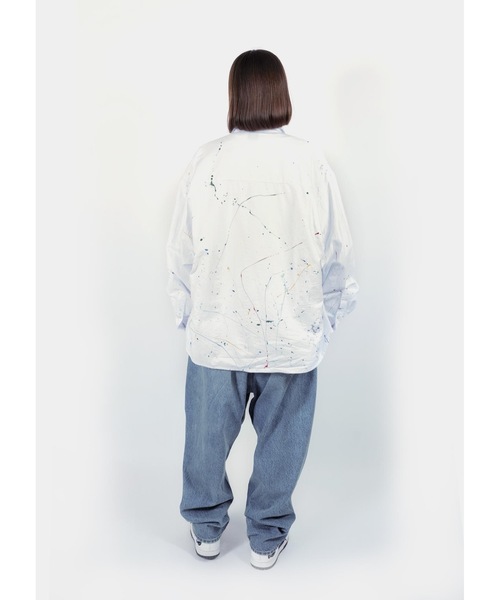 APPLEBUM(アップルバム)の「Paint Oversize Shirt(シャツ/ブラウス・メンズ・ホワイト・MEDIUM/LARGE)」の3枚目の写真