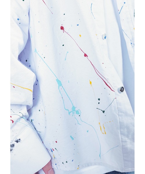 APPLEBUM(アップルバム)の「Paint Oversize Shirt(シャツ/ブラウス・メンズ・ホワイト・MEDIUM/LARGE)」の8枚目の写真