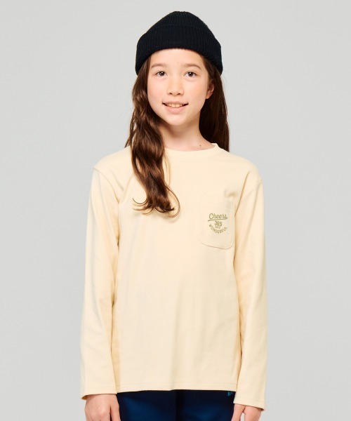 KRIFF MAYER Kid's Collection（クリフメイヤーキッズコレクション）の「【伸縮性･ストレッチ】もちのびポケクルー（Tシャツ/カットソー・キッズ・ダークブルー/ナチュラル/レッド/ダークブラウン/ブラック/グレー・130/120/150/140/160/170）」の11枚目の写真