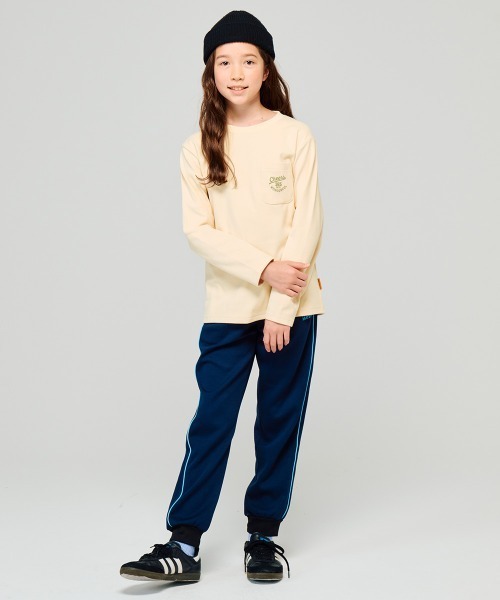 KRIFF MAYER Kid's Collection（クリフメイヤーキッズコレクション）の「【伸縮性･ストレッチ】もちのびポケクルー（Tシャツ/カットソー・キッズ・ダークブルー/ナチュラル/レッド/ダークブラウン/ブラック/グレー・130/120/150/140/160/170）」の12枚目の写真
