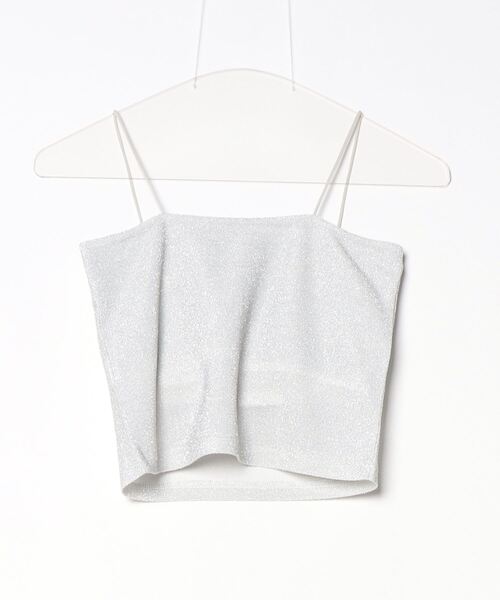 DIP IN CHOCOLATE（ディップインチョコレート）の「ラメベアトップ【DIP IN CHOCOLATE】（Tシャツ/カットソー・レディース・ブラック/オフホワイト/ゴールド/シルバーグレー/ブラウン・F）」の6枚目の写真