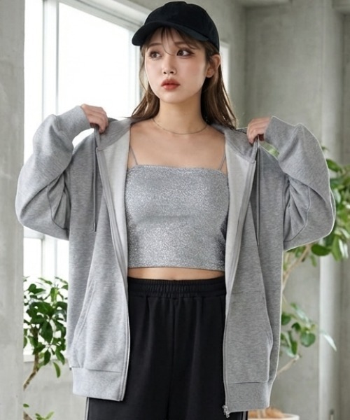 DIP IN CHOCOLATE（ディップインチョコレート）の「ラメベアトップ【DIP IN CHOCOLATE】（Tシャツ/カットソー・レディース・ブラック/オフホワイト/ゴールド/シルバーグレー/ブラウン・F）」の3枚目の写真